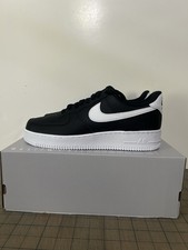 Nike Air Force 1 Low  07  Black White Pebbled Leather  
