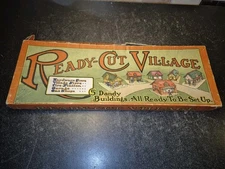 Ready-Cut Village Vintage Paper House Town Buildings 4 Buildings In Original Box