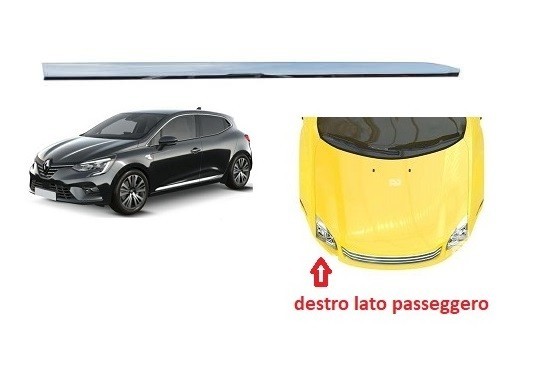 PROFILO CROMATO MODANATURA PORTA  ANTERIORE DX RENAULT CLIO DAL 2019 AL 2023