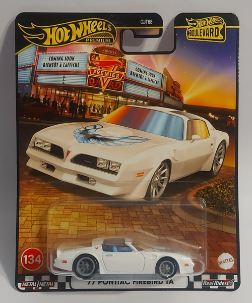 Hot Wheels Premium `77 Pontiac Firebird Ta Boulevard #134 Real Riders JBL28-image