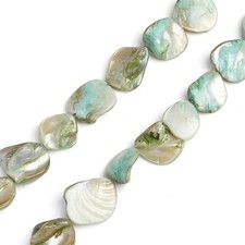 35Pcs Freeform Irregular Shape Shell Beads Loose Spacer Natural Beads