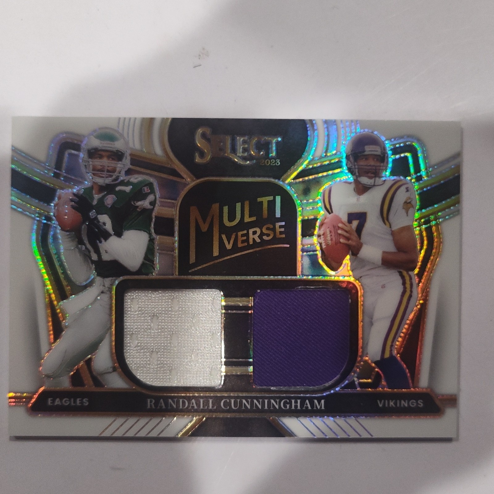 2023 Select Randall Cunningham Multi-Verse Dual Patch /75 Eagles/Vikings 