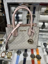 Michael Kors Mercer Crossbody Bag Handbag Purse Messenger Shoulder Vanilla Pink