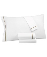 Hotel Collection Italian Percale 100% Cotton 300TC 4-Pc. White Full Sheet Set