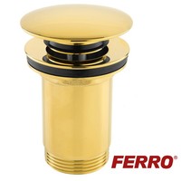 Siphon Pop Up Ablaufventil Ablaufgarnitur Mit ÜBerlauf Waschbecken Abfluss Gold
