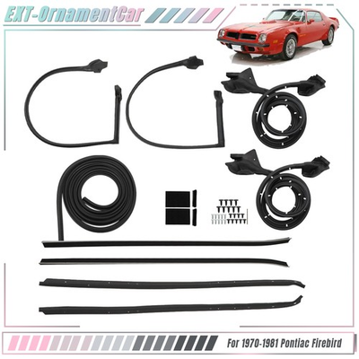 #ad Suitable For 1970 1981 Pontiac Firebird Window Outer Pressure StripSeal 9pcs $151.03