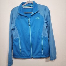 The North Face Womens Blue Fleece Lined Jacket Full Zip M Medium