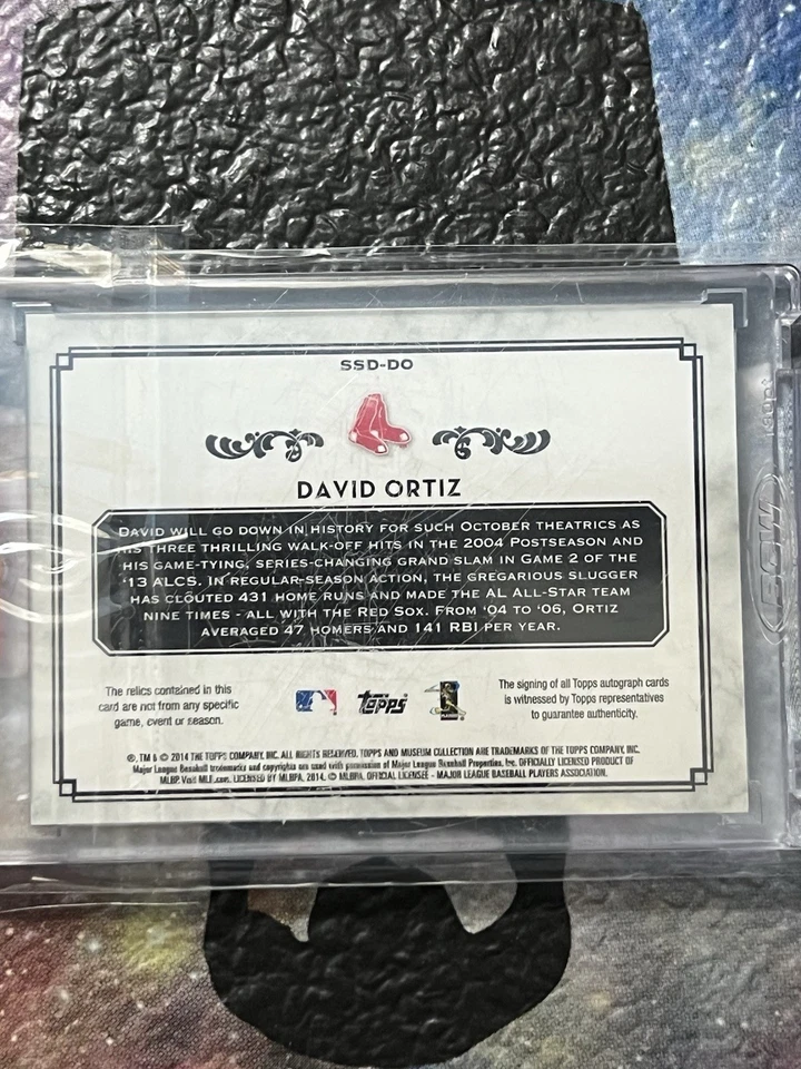 🔥RARO🔥 DAVID ORTIZ AUTO DOBLE RELIQUIA/5 MUESTRAS DE FIRMA COLECCIÓN MUSEO🔥 Foto 4 de 4