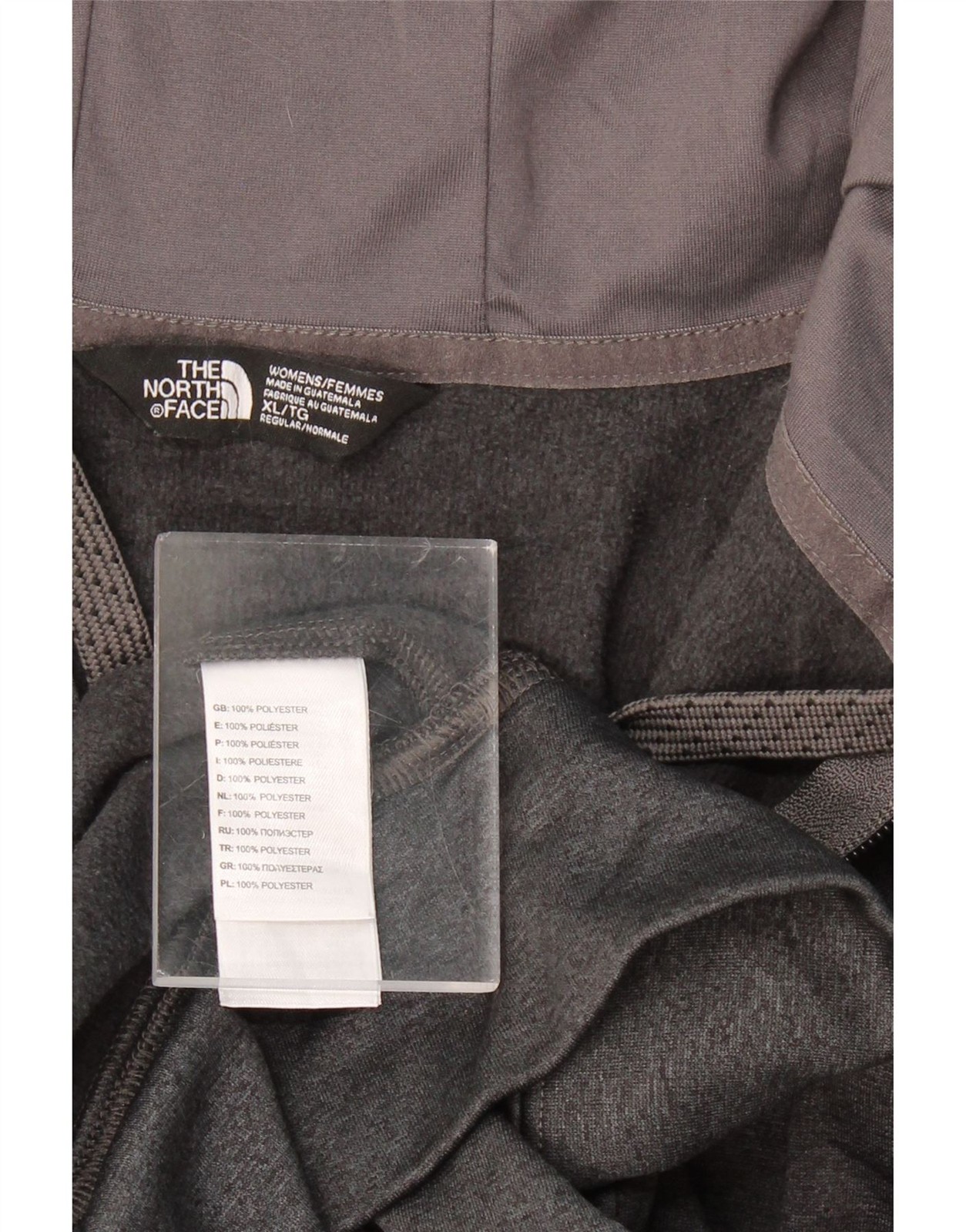 THE NORTH FACE Womens Zip Hoodie Sweater UK 18 XL Grey Polyester BH23 thumbnail 3