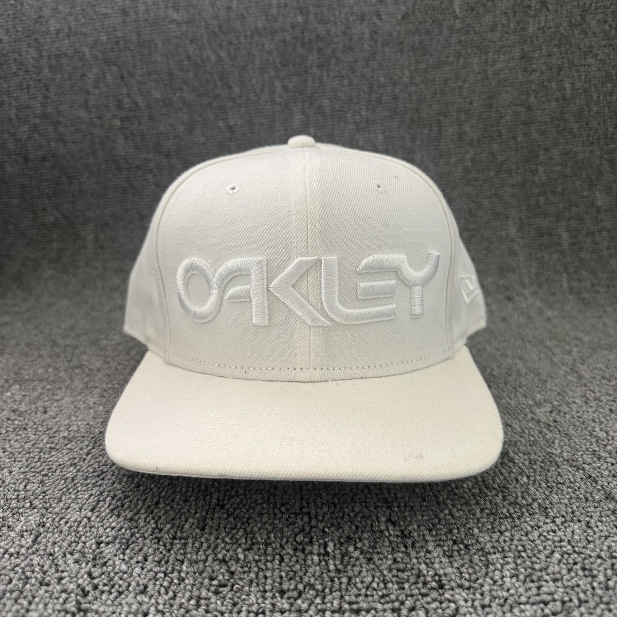 New Era Oakley 9FIFTY Snapback Hat White Flat Brim Adjustable One Size Cap
