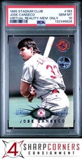 1995 STADIUM CLUB VIRTUAL REALITY MEMBERS ONLY #183 JOSE CANSECO POP 5 PSA 10
