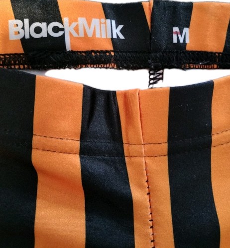 Black Milk Orange Black Stripe Leggings Sz M As New - Picture 2 of 3