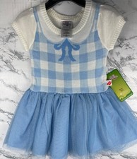 The Wizard Of Oz Dorothy Cosplay Dress 2T White Blue Acrylic/Polyester