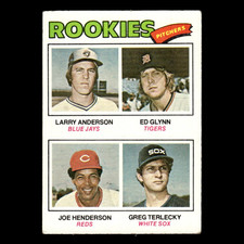 Larry Anderson/Ed Glynn/Joe Henderson/Greg Terlecky Rookie #487 1977 Topps Card. rookie card picture