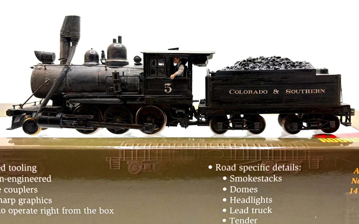 Kit Locomotive à Vapeur Roundhouse 411 – 0-6-0 + Tender, échelle HO, à Monter
