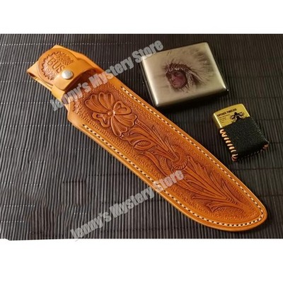 Handmade Cow Leather Scabbard Knife Protective Cover for BUSSE TGLB Knife