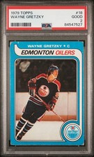 1979 Topps #18 Wayne Gretzky Rookie Card HOF RC - PSA 2 GOOD. rookie card picture