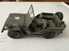 Willys Military Jeep Die Cast Model Army Olive Drab WWII Style Vehicle 2010