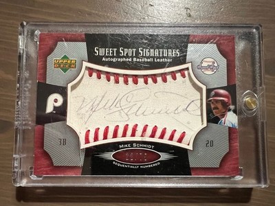 2005 Upper Deck Sweet Spot Mike Schmidt Auto Baseball Leather /75 Phillies HOF