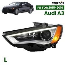 Headlight For 2015-2016 Audi A3 HID/Xenon Headlamp Projector Left Driver Side