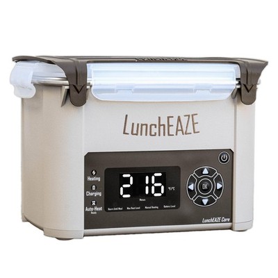 Cordless Heated Electric Lunch Box 4 Cups 220 F LunchEAZE CORE2 Led 4-Cup 220Â°F