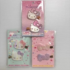 Hello Kitty 50th Anniversary Bangs Clips 3pcs Unopened Sanrio Collectible Set