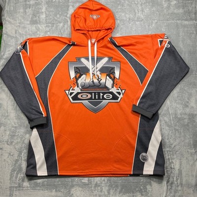 J&T Power Equipment Elite Stihl Chainsaw Orange Gray Long Sleeve Hoodie Men 3XL