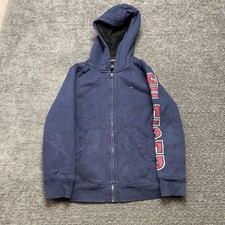 Tommy Hilfiger Hoodie Boys Medium 12-14 Navy Blue Sherpa Lined Winter Full Zip