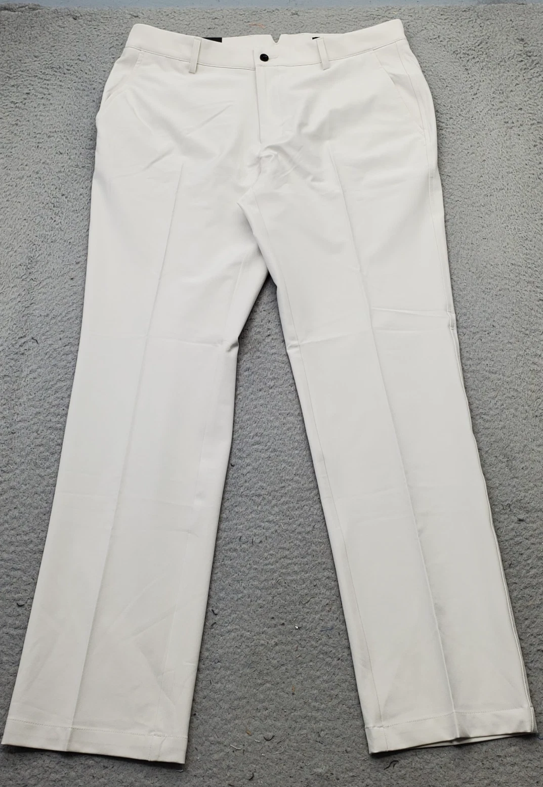 Dunning Golf Pants Men's Size 34/32 White Performance Flat Front Pockets
