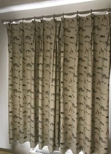 Sophia Allport Double Pinch Pleat Professionally M2M Black Out Curtains +Bunting