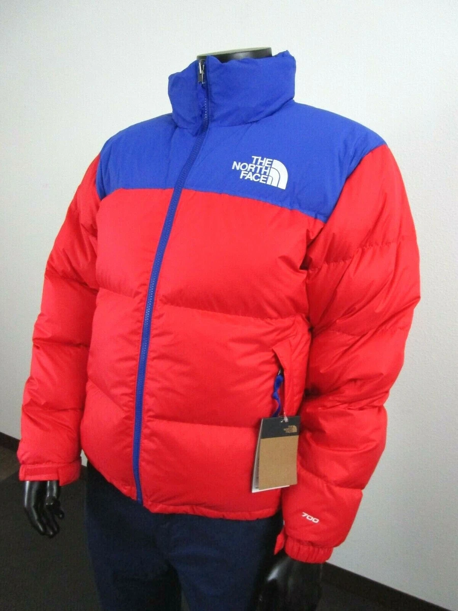 Mens XS The North Face 1996 Retro Nuptse 700-Down Insulated Jacket - Red / Blue