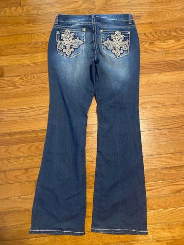 ND Weekend Womens Jeans Bling Denim Boot Cut Size 10 zip button front - Picture 6 of 11