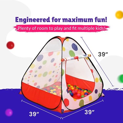Piscina De Bolas Plegable De 108 Cm – Tienda De Juego Con Diseños Animados Para Interiores Y Exteriores