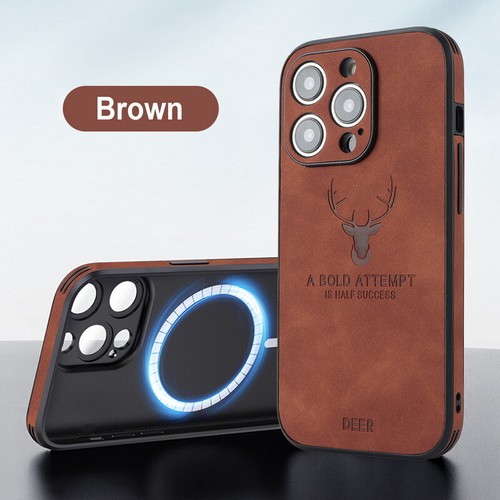 Coque Etui Cuir Antichoc Silicone Magsafe Pour iPhone 16 15 14 13 12 Pro Max 11 - Photo 14 sur 18