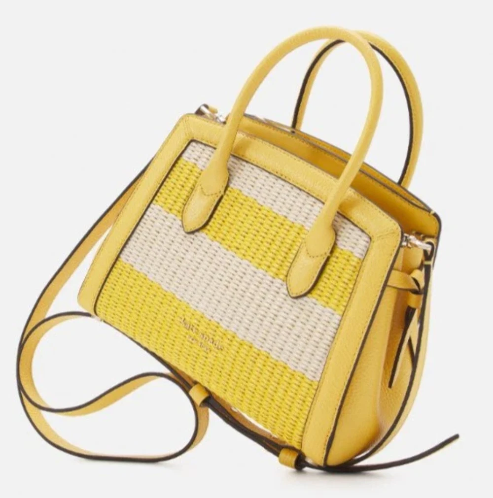 Kate Spade Knott Small Leather Crossbody Bag In Yellow