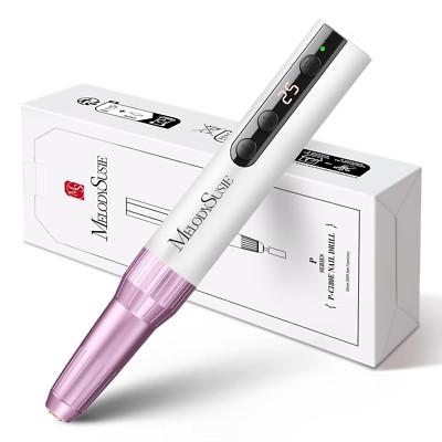 MelodySusie Rechargeable Cordless Electric Nail Drill,PC180E 25000RPM Portable N