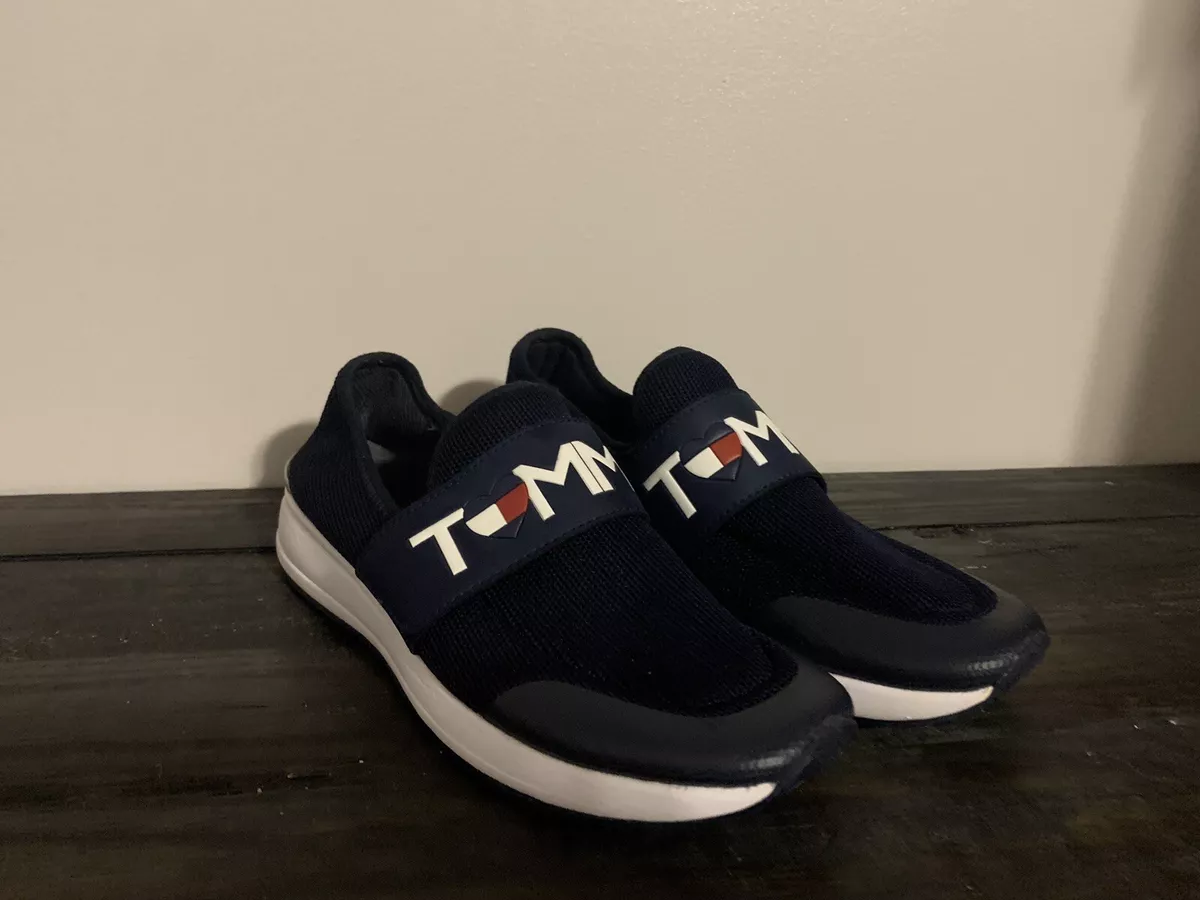 Tommy Hilfiger Rosin Womans Blue Mesh Slip On Sneakers Athletic Shoes Size 9.5