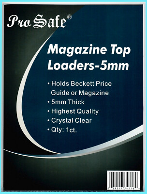1 Pro Safe 5mm Thick Magazine Toploader Holder Pack Protector Beckett Guide