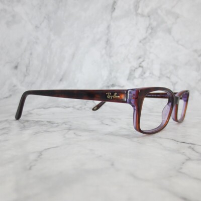 Ray Ban RB5187 2442 Glossy Tortoise Purple Rectangle Eyeglasses 52-16 140 New s-l400.jpg main image 3