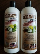 2 PACK BERGAMOTA SHAMPOO WITH COCONUT OIL, COLLAGEN  ROSEMARY 32 OZ NO PUMP