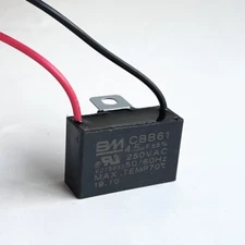 CBB61  4.5mfd 4.5uf 4.5uf 250V VAC 50/60Hz  Ceiling Fan Capacitor 2 WIRES US