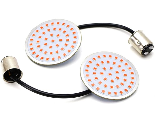 2" Red 1157 Dual-Filament LED Turn Signal Tail Brake Lights For Harley Davidson - Picture 9 of 9