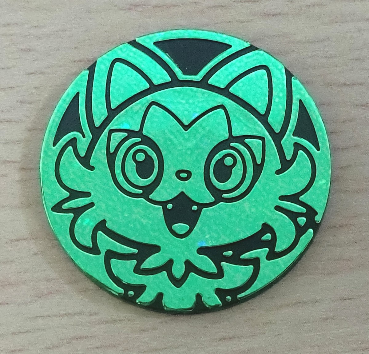 Pokemon Card Scarlet & Violet Plastic Coin Sprigatito Metallic