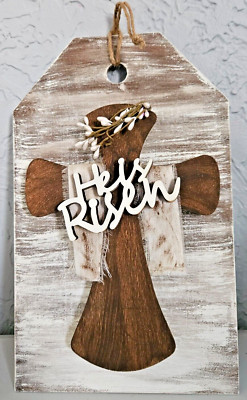 Beautiful ''He Is Risen'' Hanging Decoration/ Easter Decor/ Easter DIY Craft