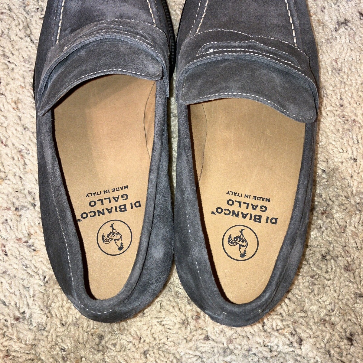Di Bianco GALLO Loafers SUEDE Asphalt (GRAY) GB316 - Sz US 7  display picture 2