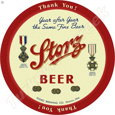 Storz Beer 18'' Round Metal Sign