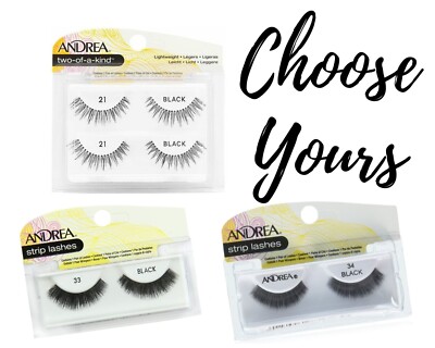 Andrea - Falsche Wimpern - Strip Lashes - 1 Paar - Style 33 / 34 / 21 - Wählen Sie Ihre