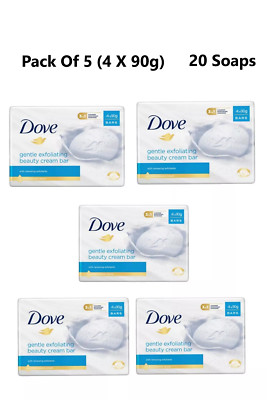 5x DOVE Gentle Exfoliating Beauty Cream Bar 4 x 90g (insgesamt 20 Seifen)