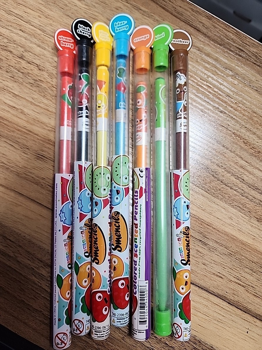 7 Smencils Gourmet Scented Pencils Strawberry Pineapple Cherry