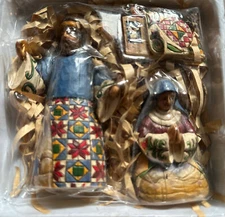 Jim Shore Nativity Chrismas 2004 Ornaments Tree Or Stand Alone (Box No Top)